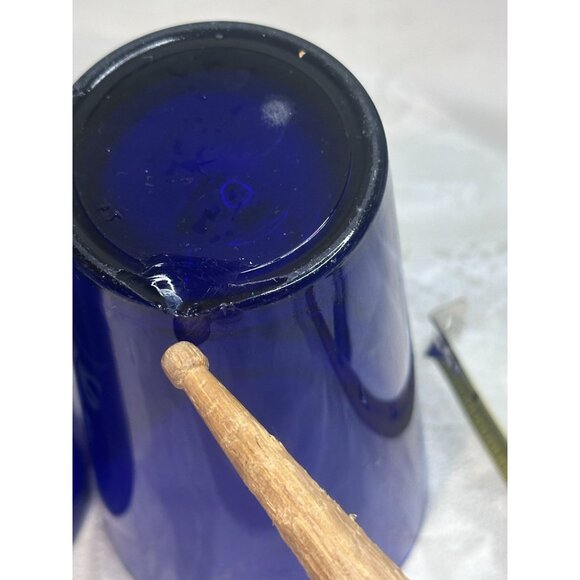 LABATT BLUE Pint Beer Drink Glass Cobalt Blue Libbey Made USA 16oz Set of Two - Picture 4 of 6